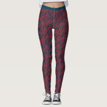 Tone Red Blue Tiger Rand Mönster Gym Fitness