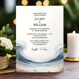 Tone Vår Sommarhavsbäckenbröllop vid Inbjudningar