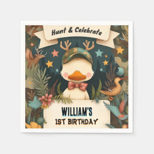 Tone Vild Camo Oh Hjort Anka-jakt 1:a födelsedagen Pappersservett