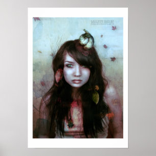 toner för dotternaturblått poster