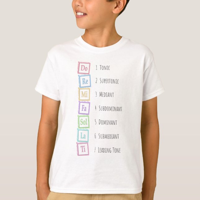 Toner från  Solfeggio Musical Baby Blocks T Shirt (Framsida)