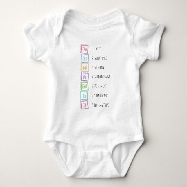 Toner från  Solfeggio Musical Baby Blocks T Shirt (Framsida)