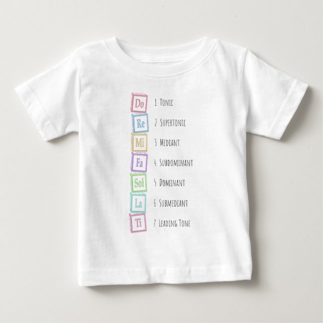 Toner från  Solfeggio Musical Baby Blocks T Shirt (Framsida)