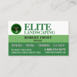 Tones of Green Landscaping Service Visitkort