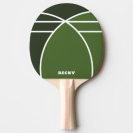 Tones of Green Personalized Ping Pong Paddle Pingisracket