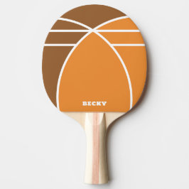 Tones of Orange Personalized Ping Pong Paddle Pingisracket