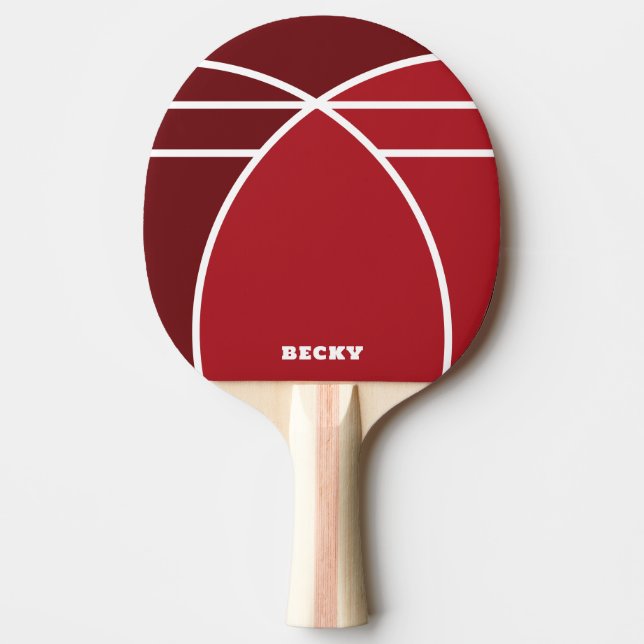 Tones of Red Personalized Ping Pong Paddle Pingisracket (Framsidan)