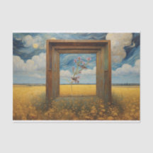 Tonfåglar vid Rosa Flowers Gren Decoupage