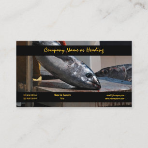 Tonfisk för reklamfilmfiskehamnen SKRÄDDARSY Visitkort