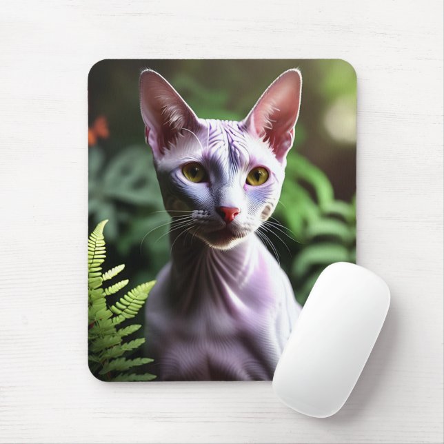 Tonfisk: Hairless Sphynx Cat, Mousepad Musmatta (Med mus)