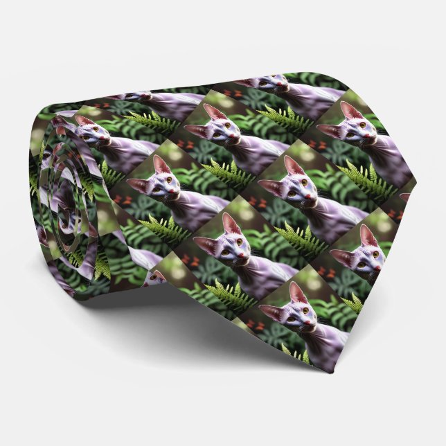 Tonfisk: Hairless Sphynx Cat, Neck Tie Slips (Rullad)