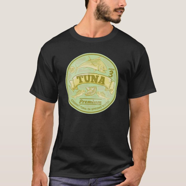 Tonfisk kan kasta konsthonad fisk t shirt (Framsida)