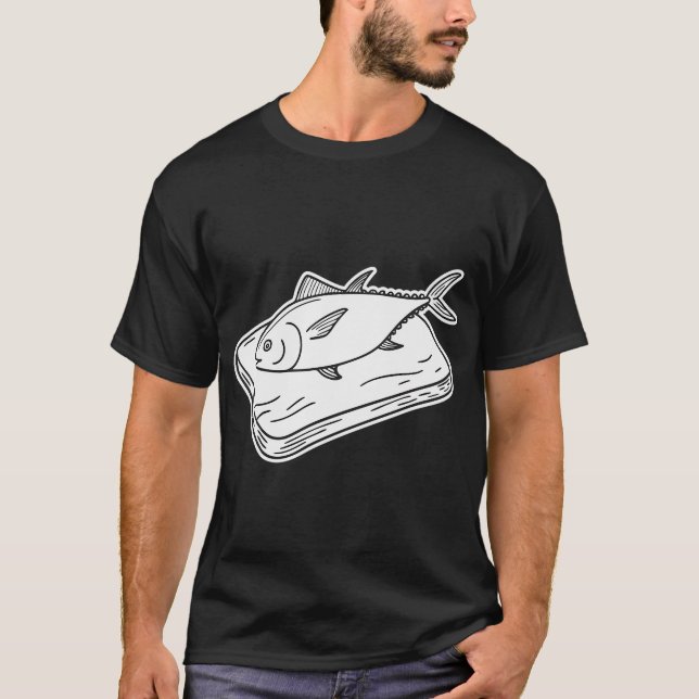 Tonfisk Lagd på Köksbänk T Shirt (Framsida)