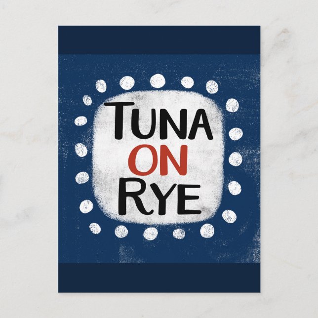 Tonfisk på rågvykort vykort (Framsida)