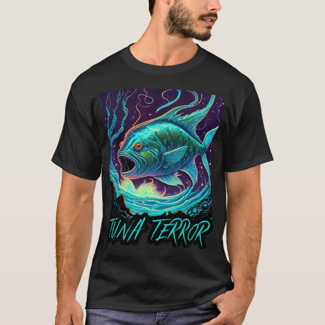 Tonfisk Terror T Shirt (Framsida)
