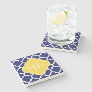 Tonfisk Whmaroccan #5 Ananas 3 Initial Monogram Stenunderlägg