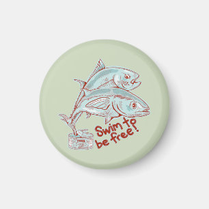 Tonfisken i lustig flykt magnet