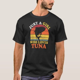 Tonfiskens Vintage är bara en flicka som Kärlekar T Shirt
