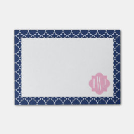 Tonfiskfilm och Rosa Monogram Post-it Block