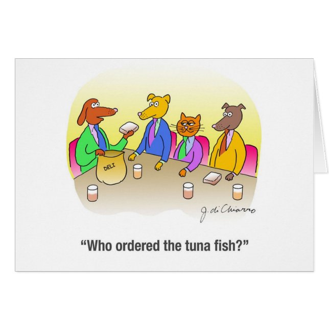 Tonfiskfisk Hälsningskort (Framsidan Horizontal)