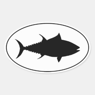 Tonfisksymbol Ovalt Klistermärke
