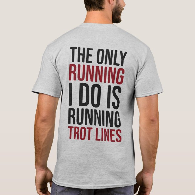 Tonfisktrålfiske Fiskefartyg från Trot Linjer T Shirt (Baksida)