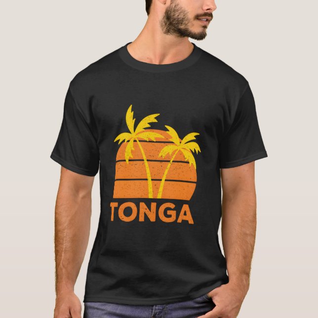 Tonga Beach Tongan Vacation T Shirt (Framsida)