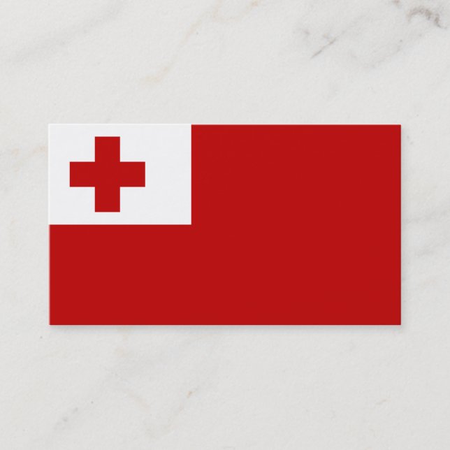 Tonga Flagga Affärskort Visitkort (Framsida)
