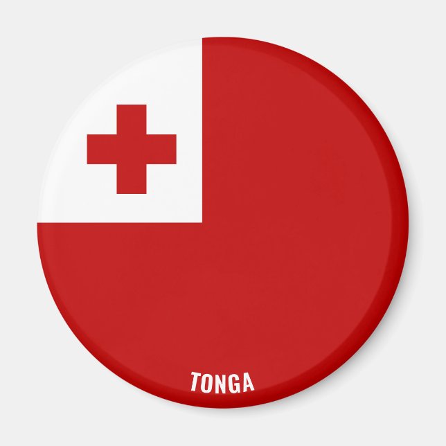 Tonga Flagga Charming Patriotic Magnet (Framsidan)