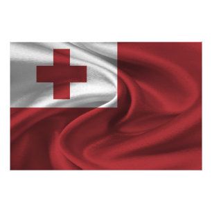 Tonga Flagga Fototryck