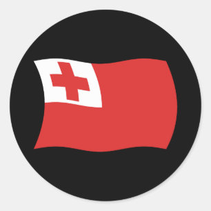 Tonga Flagga Klistermärke