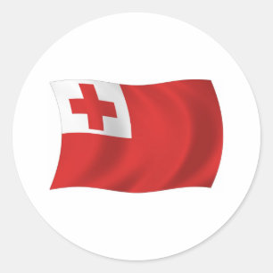 Tonga Flagga Klistermärke