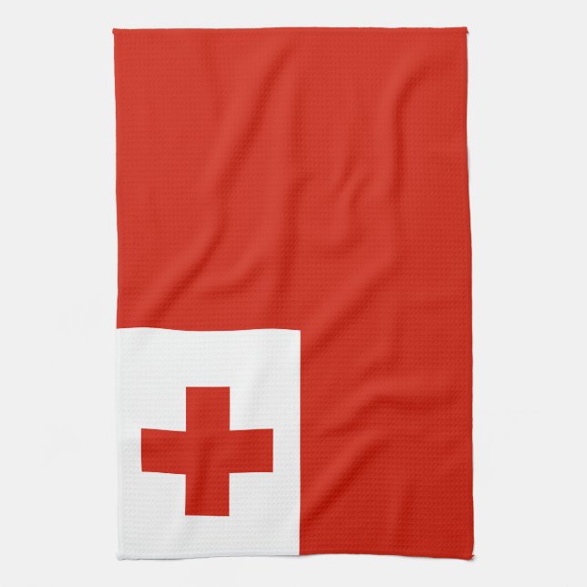 Tonga flagga kökshandduk (Vertikal)