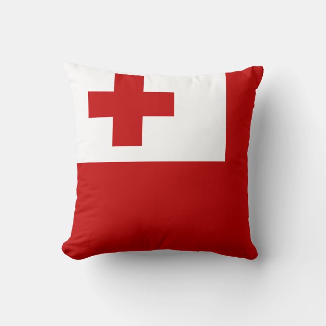 Tonga Flagga Kudde (Framsida)