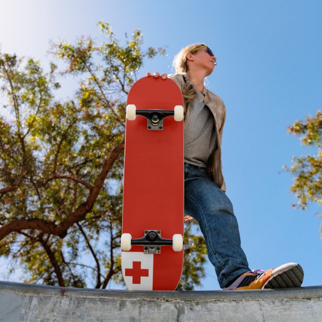 Tonga flagga mini skateboard bräda 18,5 cm (Utomhus 1)
