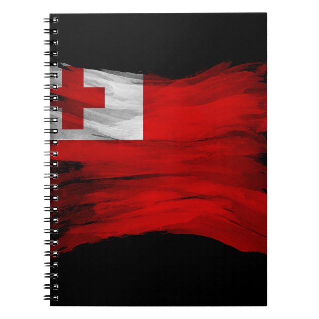Tonga flagga-penseldrag, nationell flagga anteckningsbok (Framsidan)