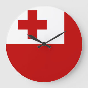Tonga Flagga Stor Klocka