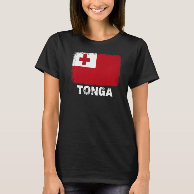 Tonga Flagga Support Tonga People Women Manar T Shirt (Framsida)