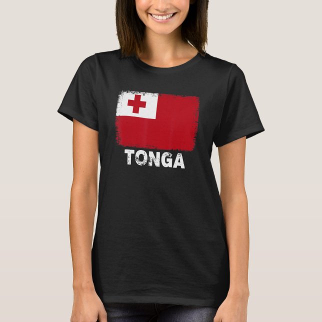 Tonga Flagga Support Tonga People Women Manar T Shirt (Framsida)