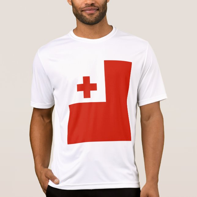 Tonga flagga t shirt (Framsida)