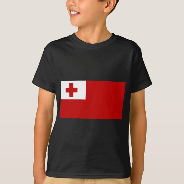 tonga flagga t-shirt (Framsida)