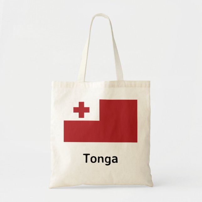 Tonga Flagga Tygkasse (Framsidan)