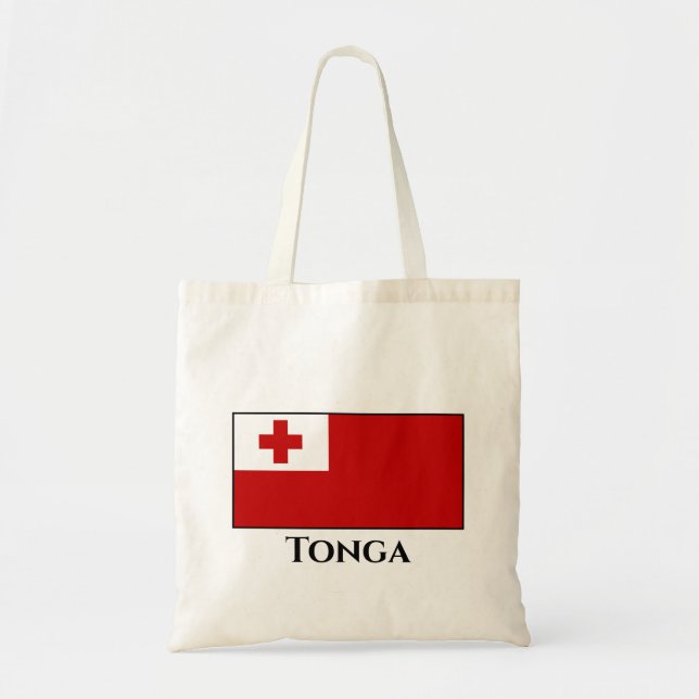 Tonga Flagga Tygkasse (Framsidan)