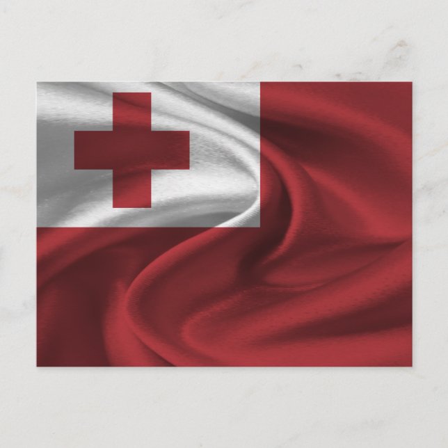 Tonga Flagga Vykort (Framsida)