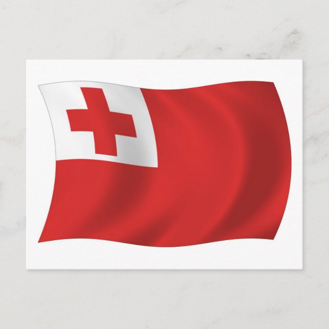 Tonga Flagga vykort (Framsida)