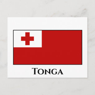 Tonga Flagga Vykort