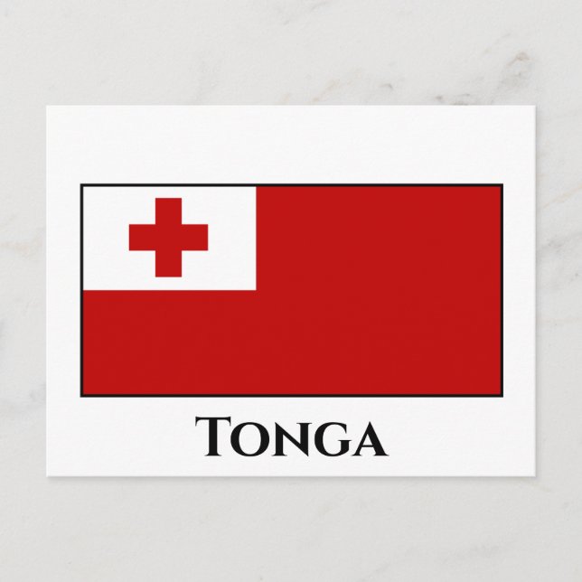 Tonga Flagga Vykort (Framsida)