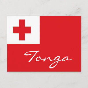 Tonga flagga vykort