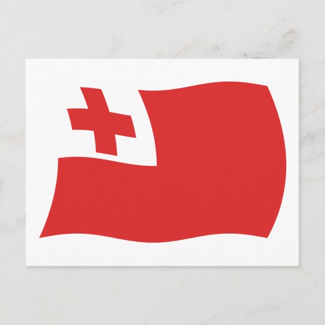 Tonga Flagga vykort (Framsida)