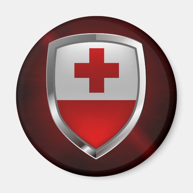 Tonga Metallic Emblem Magnet (Framsidan)